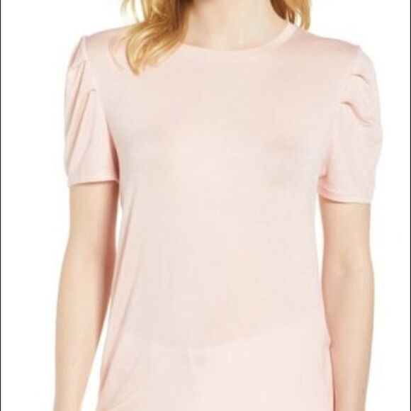 Chelsea28 Pink Shoulder Pleat Tee Size Sm - Picture 3 of 12
